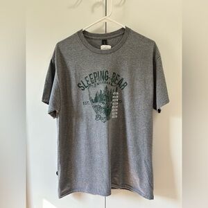 Gray Sleeping Bear Dunes Graphic T-Shirt, men’s large